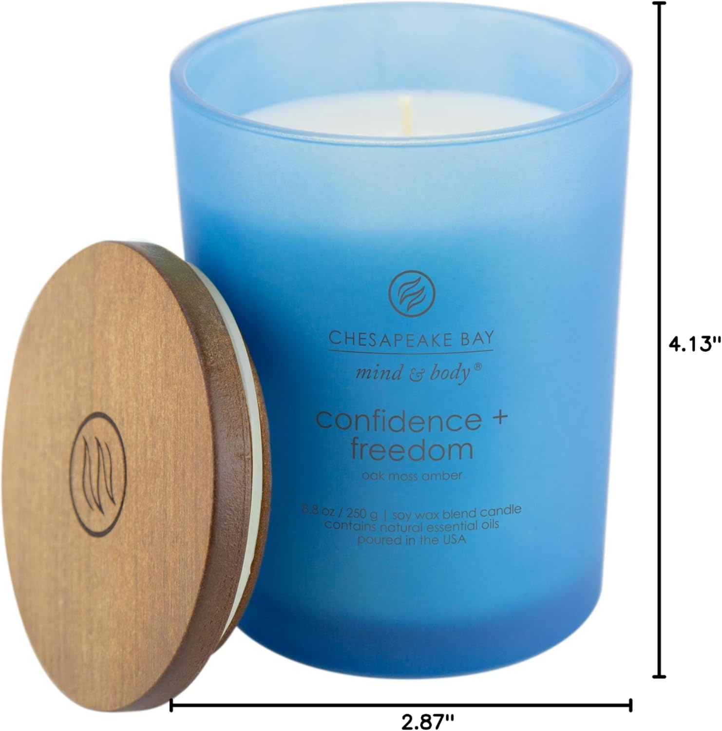 Candle Scented Candle Confidence Freedom Oak Moss Amber Medium Home Décor