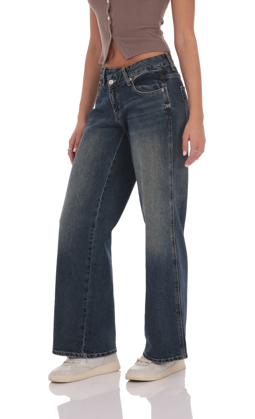Low Rise Cross Jeans in Dark Wash