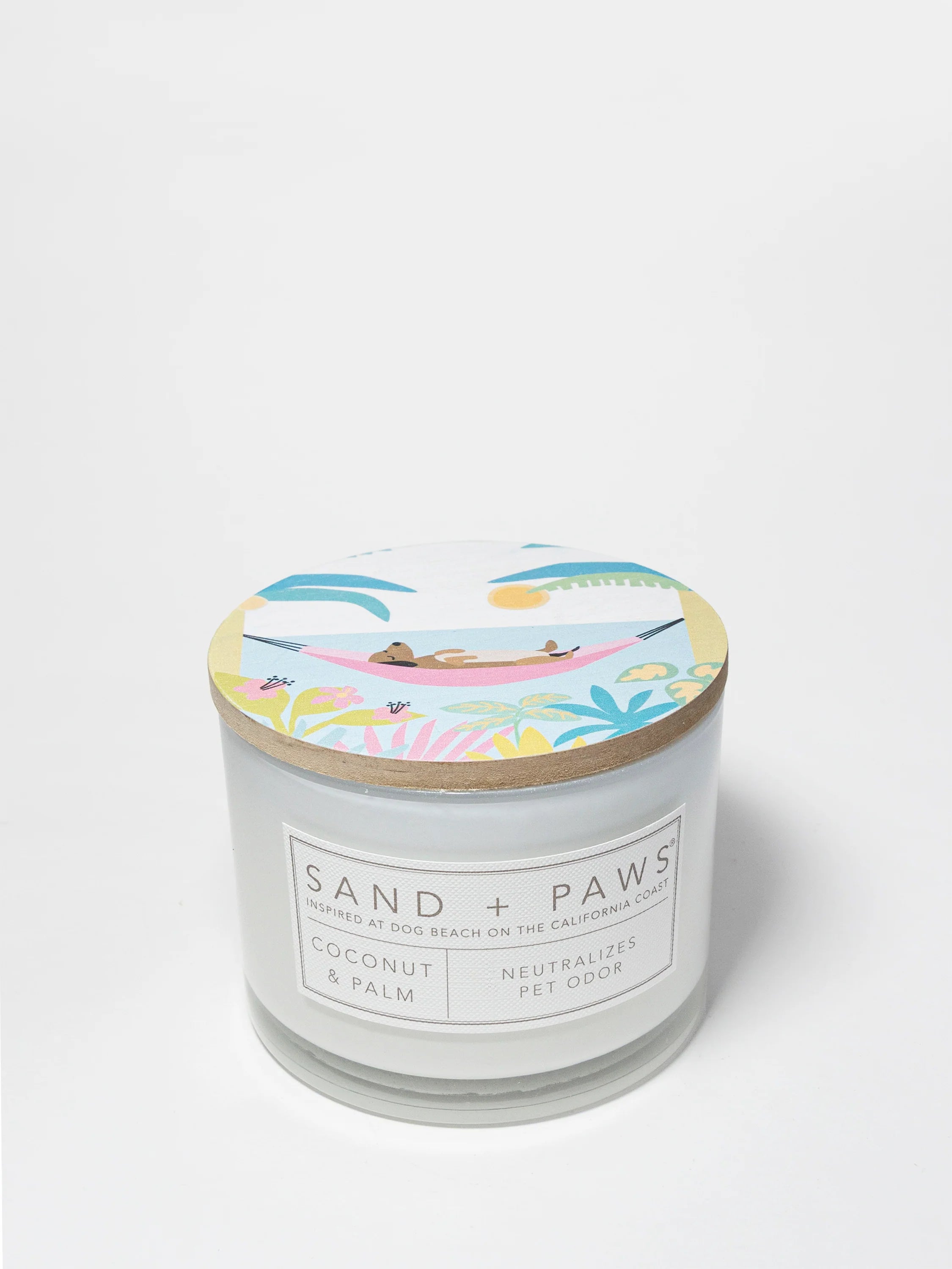Sand + Paws Coconut & Palm 12 oz scented candle