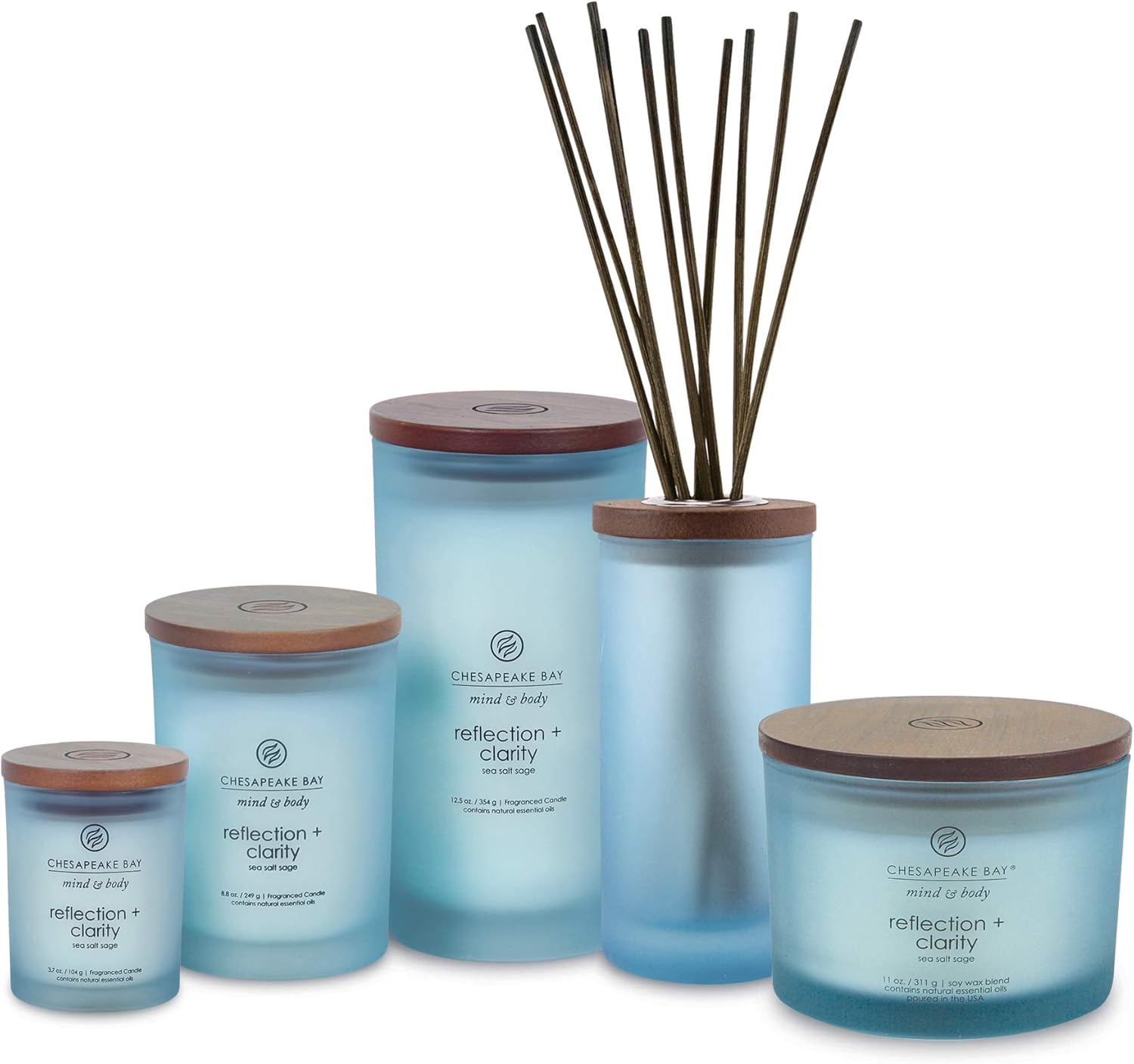 Candle Reed Diffuser Reflection Clarity Sea Salt Sage