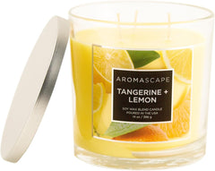 Aromascape 3 Wick Scented Jar Candle Tangerine and Lemon 2 Count