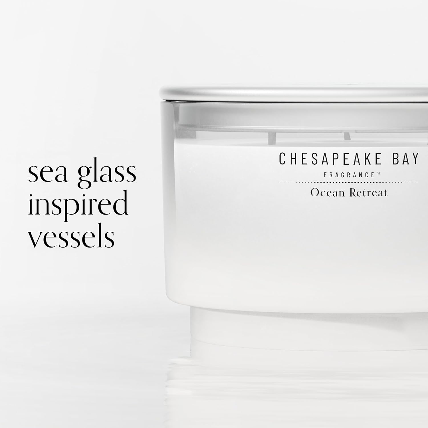 145oz Ocean Retreat Scented Candle Mood Evoking Fragrance Sea Glass Inspired Jar Premium Soy Blend Wax with Essential Oils Coastal Fragrance for Home Décor or Gifting