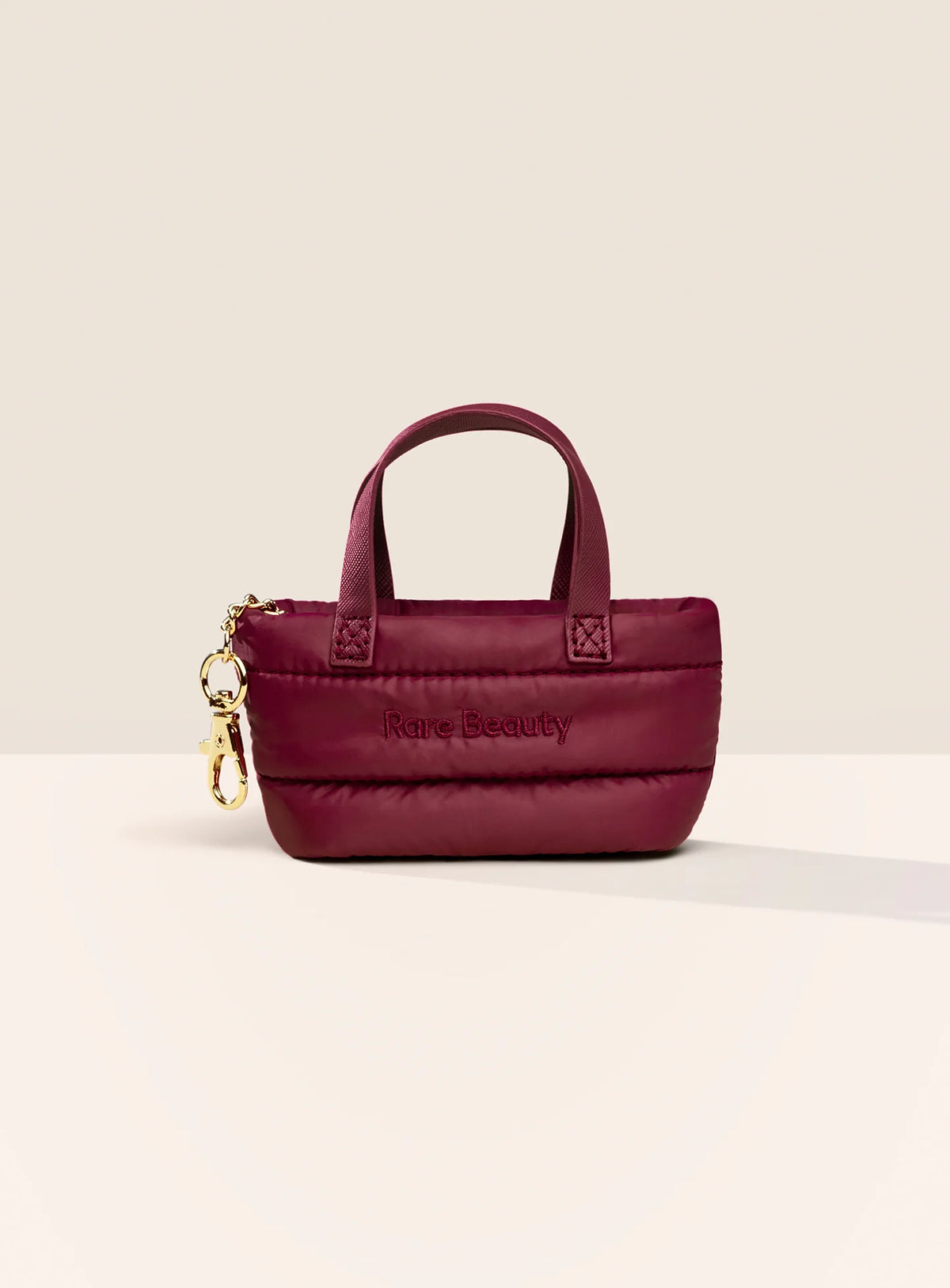 Mini Puffy Tote Keychain Merlot