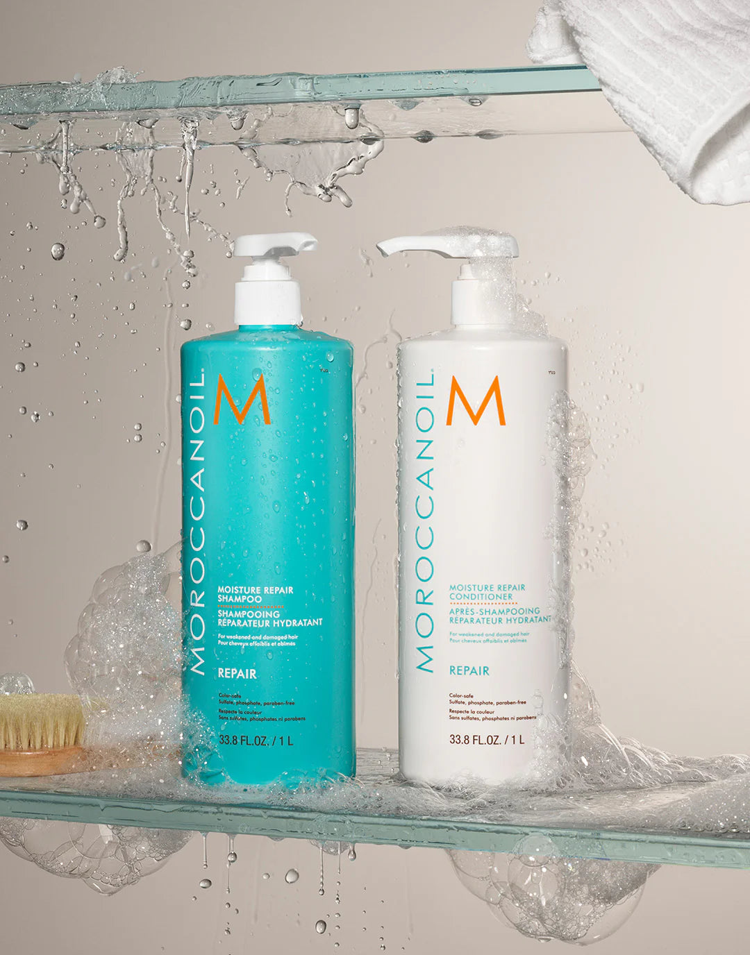 Moisture Repair Shampoo Conditioner Liter Bundle
