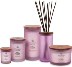 Candle Joy Laughter Scented Candles Cranberry Dahlia Medium 2 Pack Long Burn Time Home Décor