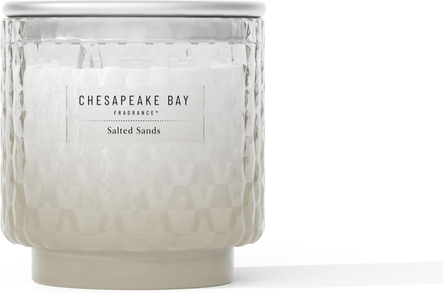 11oz Salted Sands Scented Candle Mood Evoking Fragrance Textured Sea Glass Inspired Jar Premium Soy Blend Wax with Essential Oils Coastal Fragrance for Home Décor or Gifting
