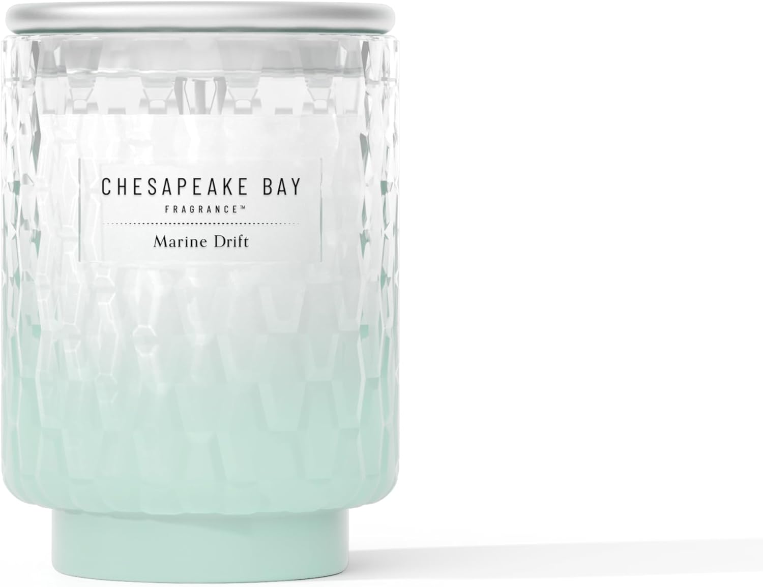 8oz Marine Drift Scented Candle Mood Evoking Fragrance Textured Sea Glass Inspired Jar Premium Soy Blend Wax with Essential Oils Coastal Fragrance for Home Décor or Gifting