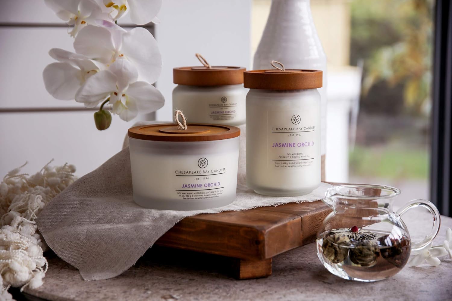 Candle Scented Candle Jasmine Orchid Small 2 Pack