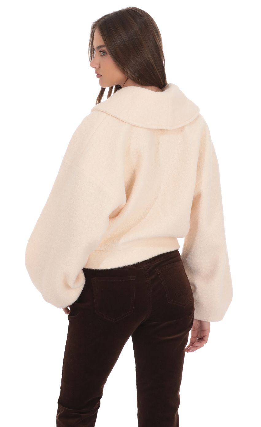 Boucl Jacket in Blush Beige