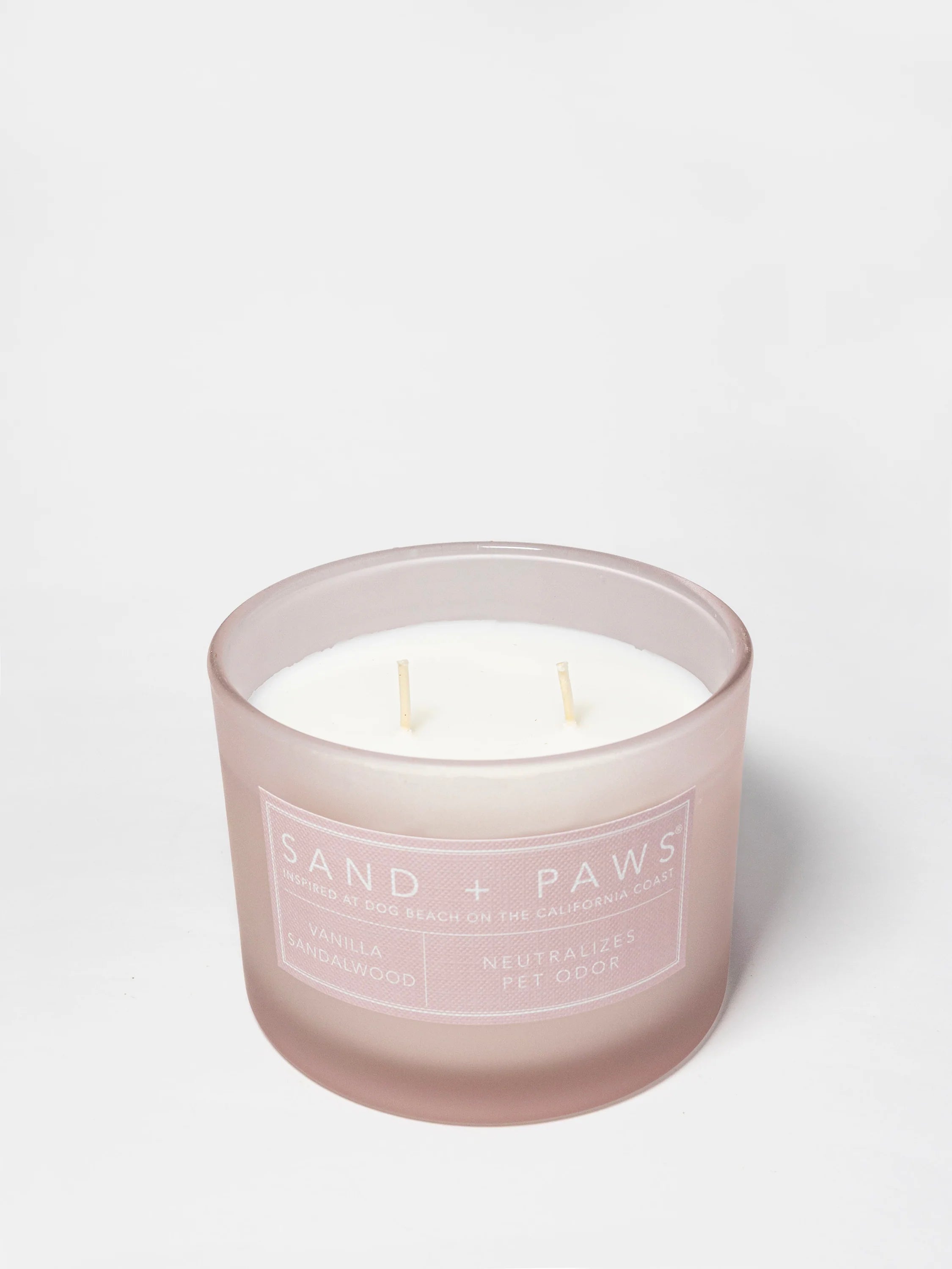Sand + Paws Vanilla Sandalwood 12 oz scented candle