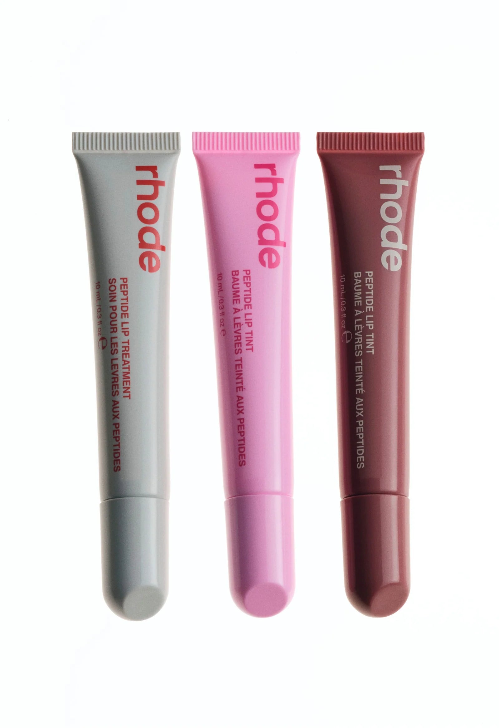 the peptide lip trio strawberry glaze jelly bean salty tan