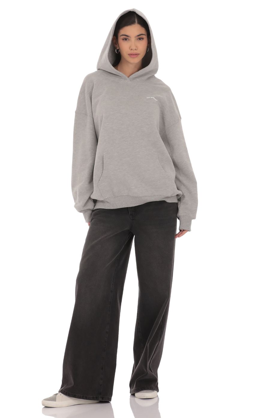 Fleece Lucy Hoodie in Grey