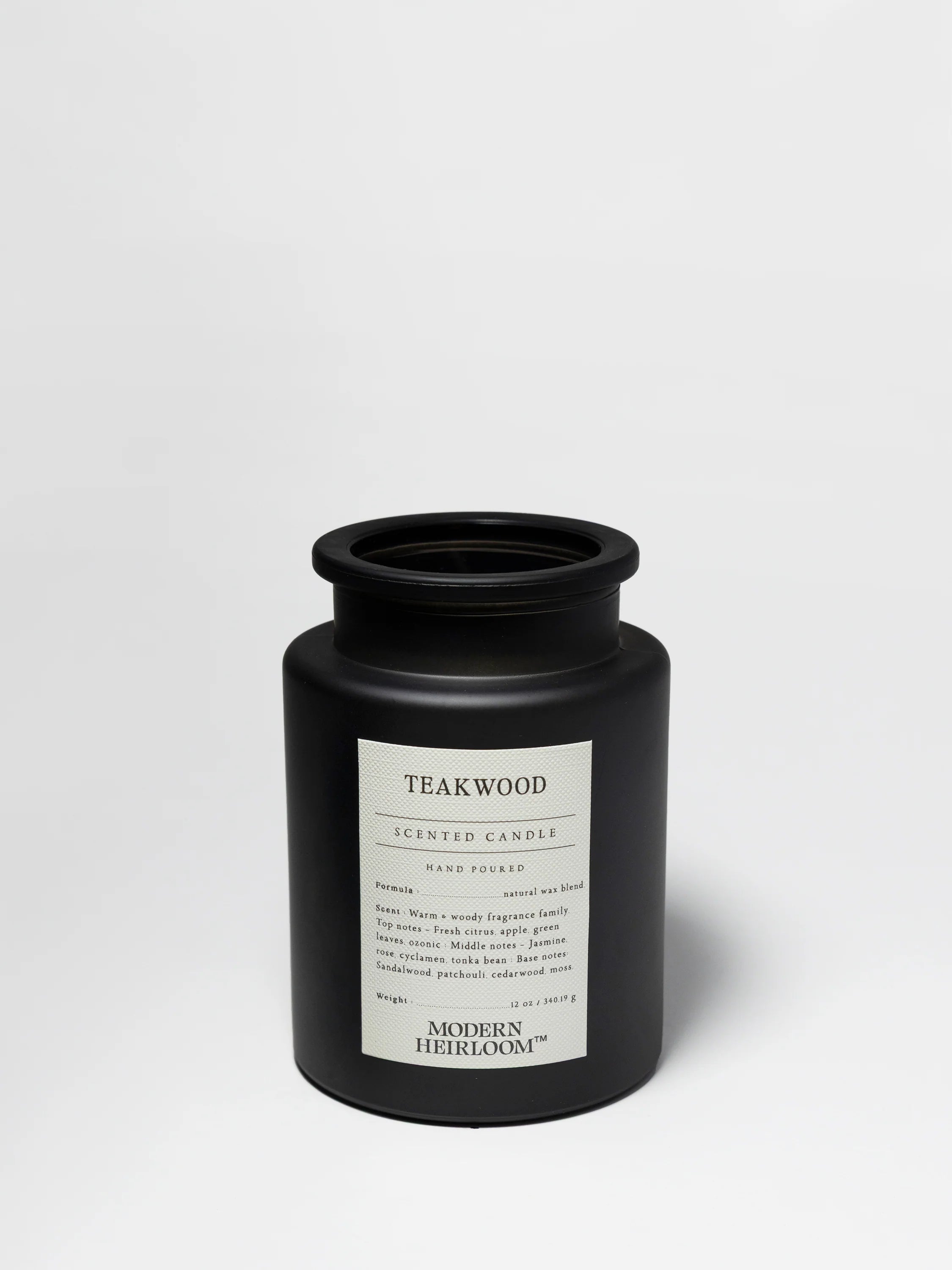 Teakwood 12 oz scented candle