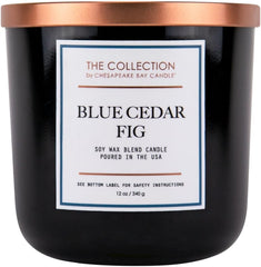 Candle TA35215 The Collection Two Wick Scented Candle Blue Cedar Fig Home Décor