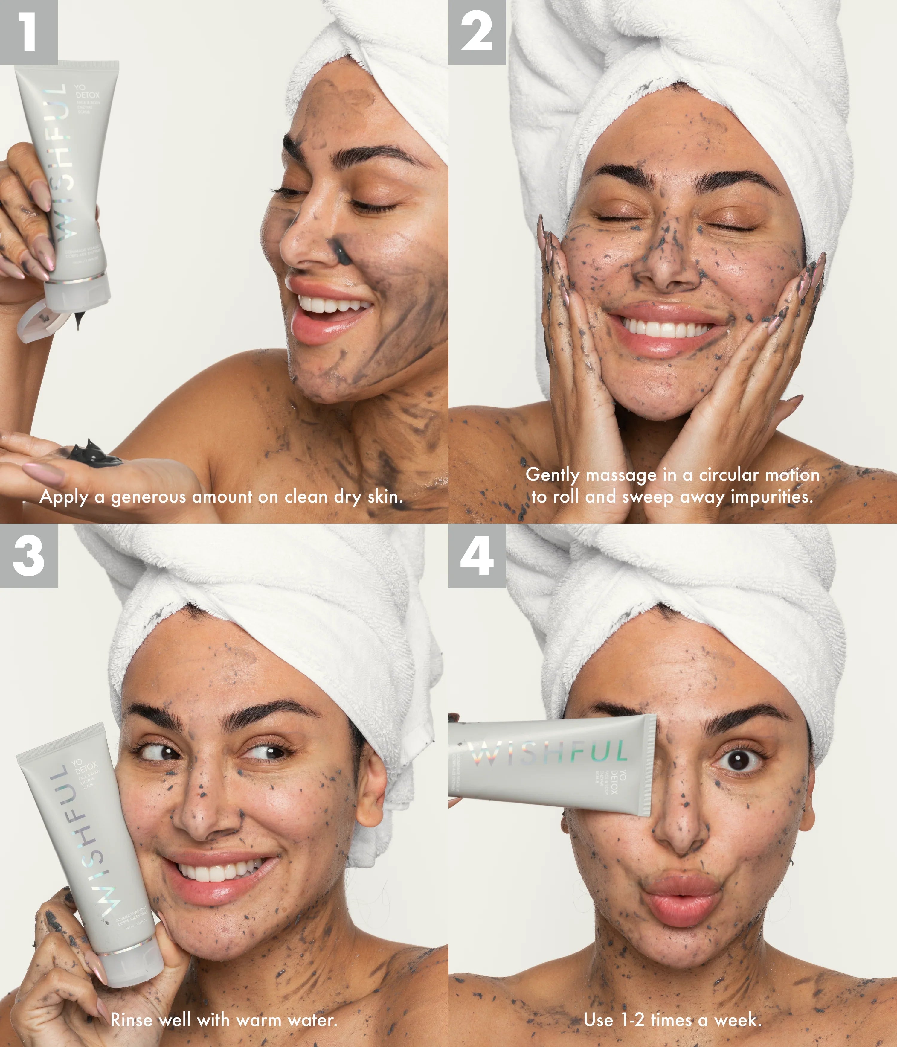 Yo Detox Charcoal Face Body Enzyme Scrub