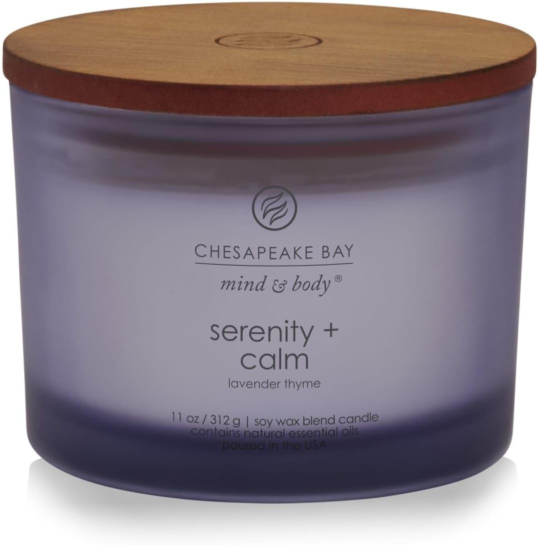 Candle Scented Candle Serenity Calm Lavender Thyme Coffee Table Home Décor