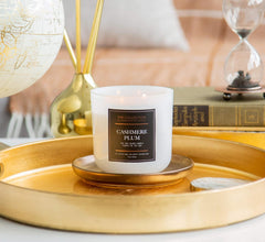 Candle The Collection Two Wick Scented Candle Cashmere Plum Medium Jar
