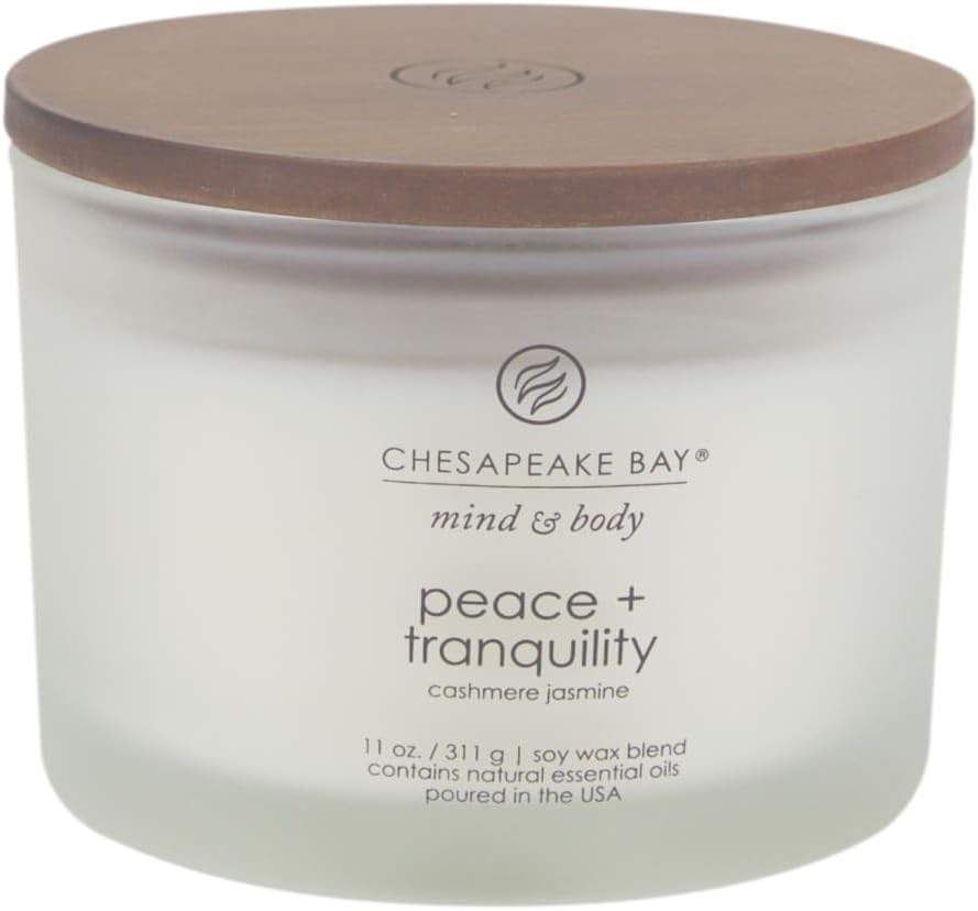 Candle Scented Candle Peace Tranquility cashmere jasmine 3 Wick Coffee Table Jar