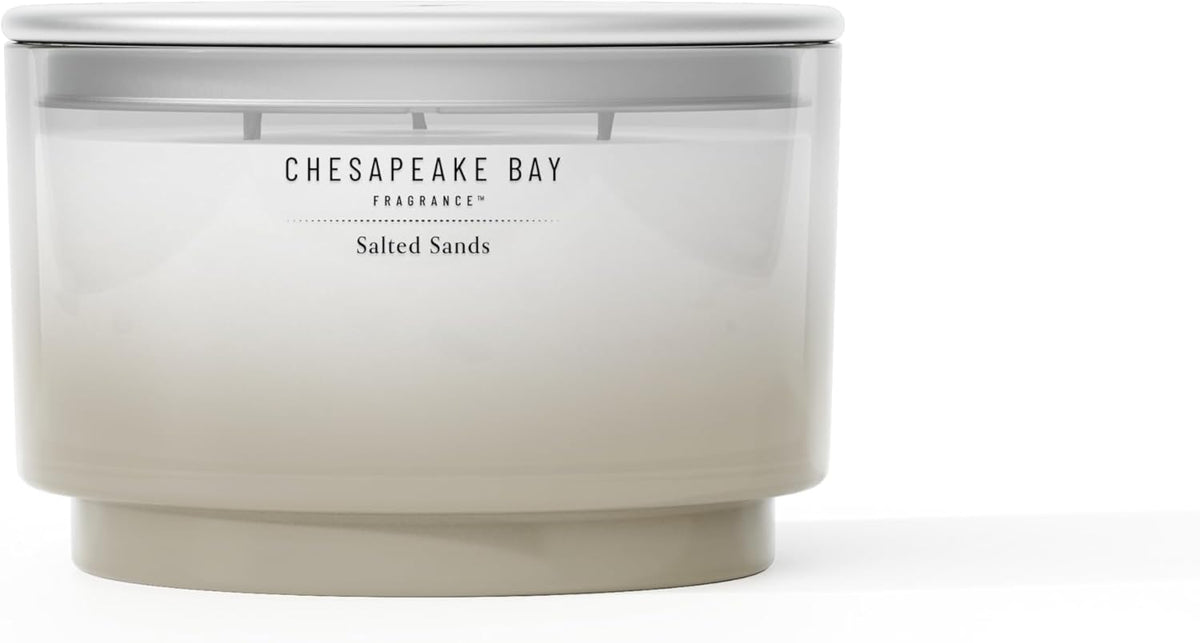 145oz Salted Sands Scented Candle Mood Evoking Fragrance Sea Glass Inspired Jar Premium Soy Blend Wax with Essential Oils Coastal Fragrance for Home Décor or Gifting