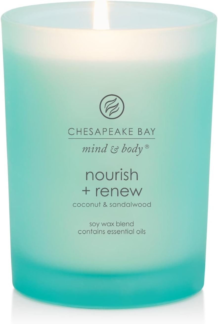 Candle Mind Body Medium Jar Candle Nourish Renew Coconut Sandalwood
