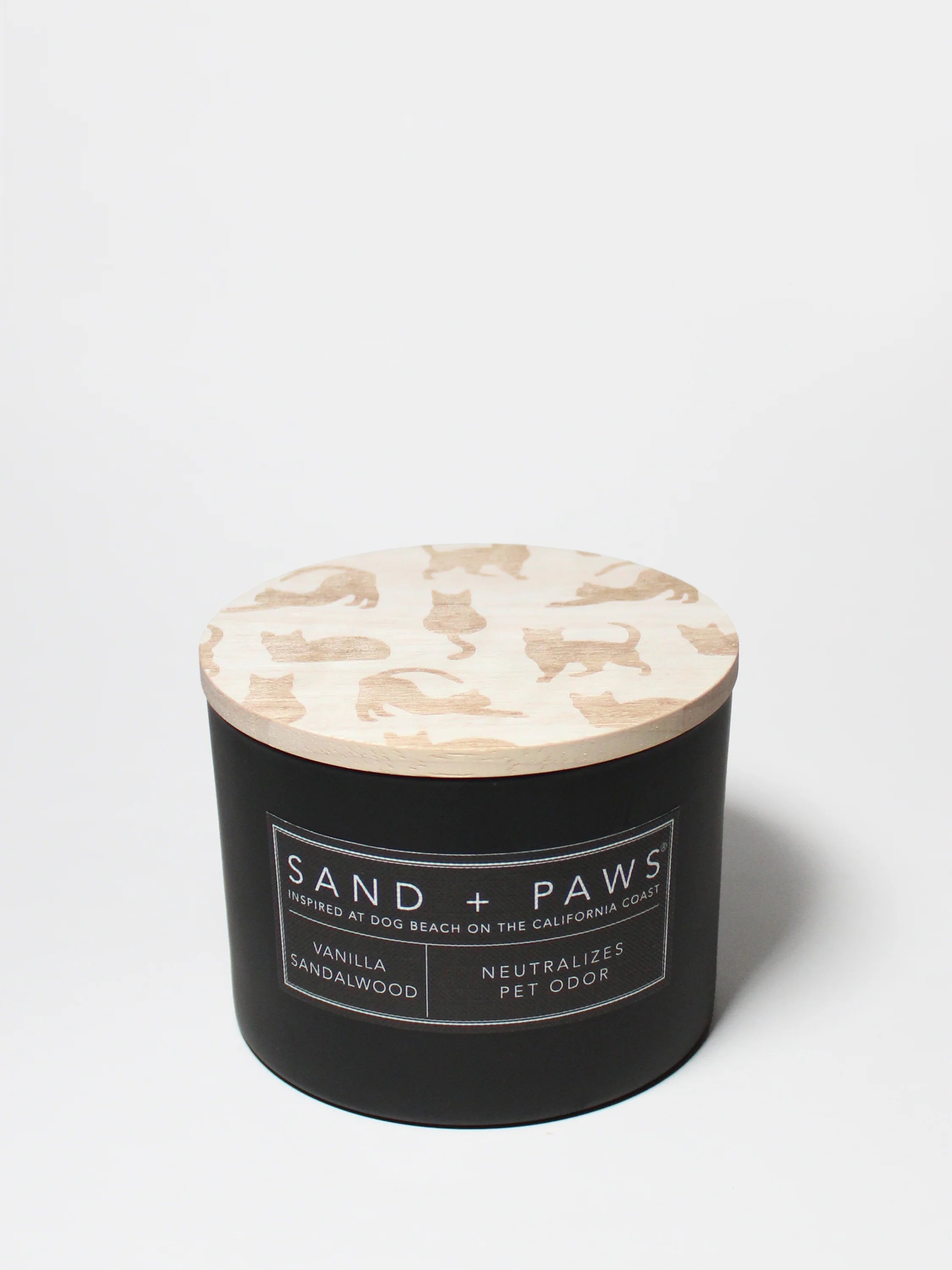 Sand + Paws Vanilla Sandalwood 12 oz scented candle
