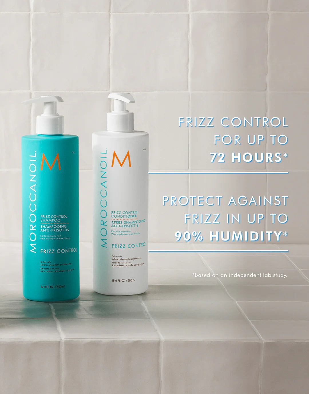 Frizz Control Shampoo Conditioner Half Liter Set