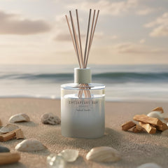 Reed Diffuser 57oz Salted Sands Scent Mood Evoking Sea Glass Inspired Jar Room Filling Fragrance Made with Essential Oils Coastal Fragrance for Home Décor or Gifting