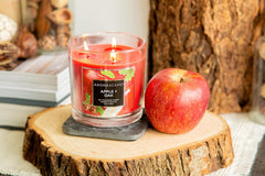 Aromascape 3 Wick Scented Jar Candle Apple Oak 2 Pack