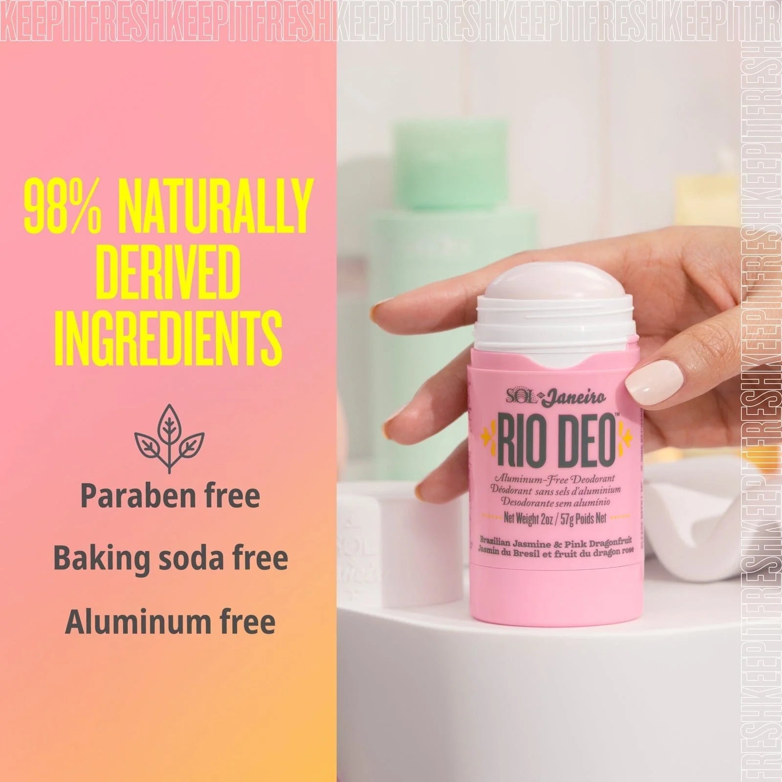 Rio Deo Aluminum Free Deodorant Cheirosa 68
