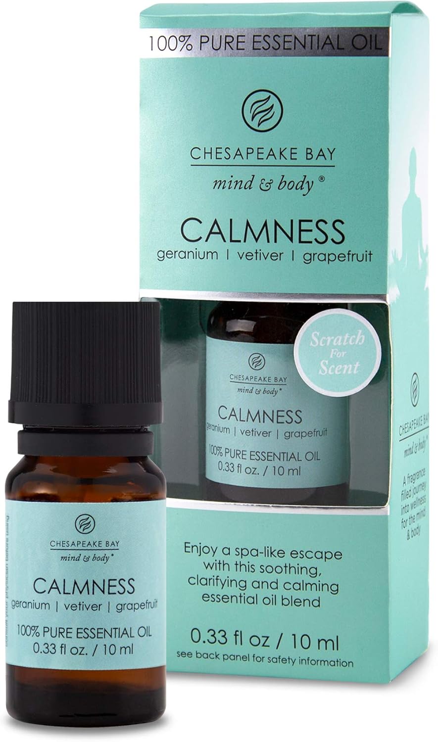Candle PT36198 100 Pure Essential Diffuser Oil 10 Milliliter Calmness Geranium Vetiver Grapefruit