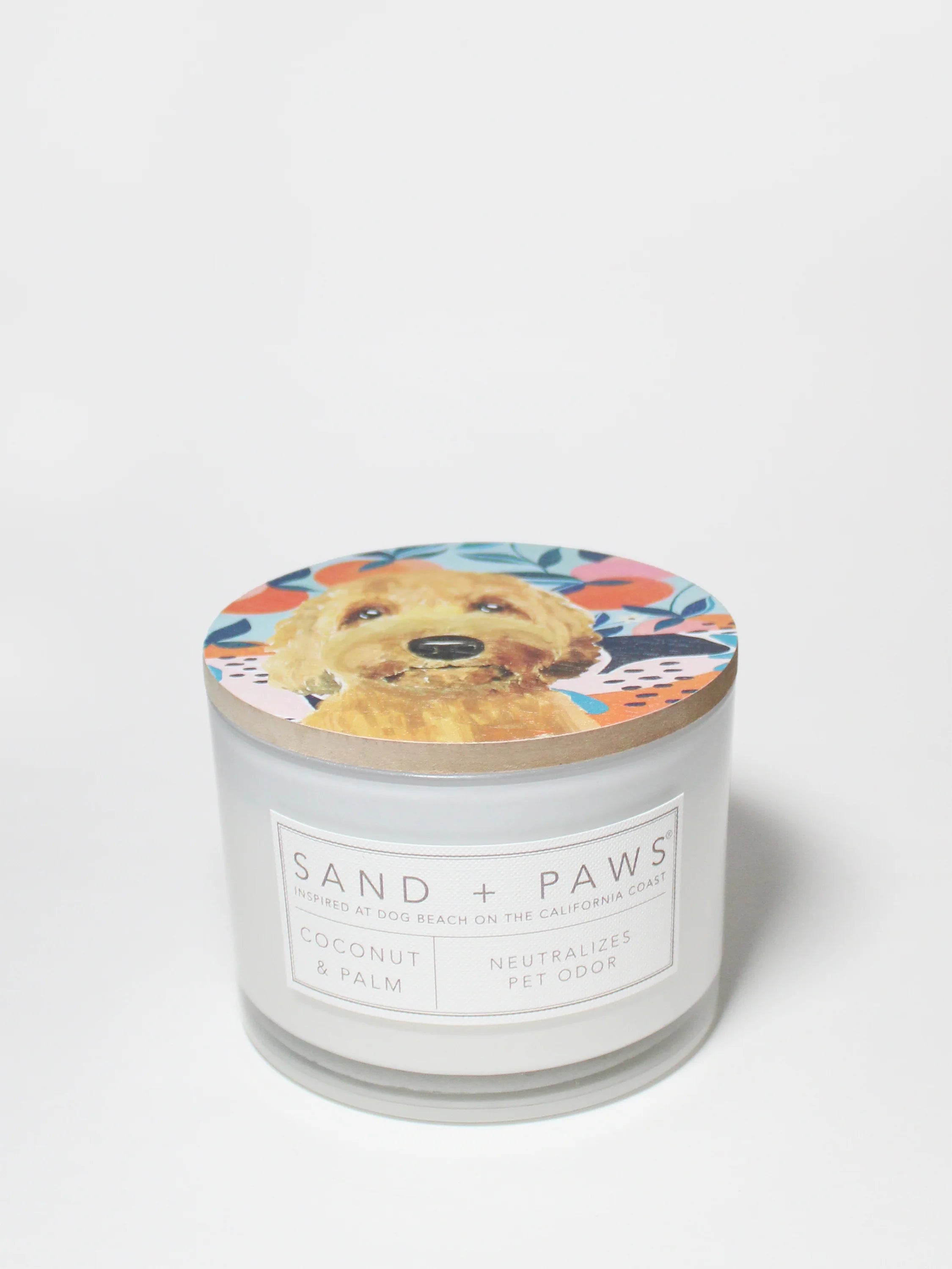 Sand + Paws Coconut & Palm 12 oz scented candle