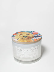 Sand + Paws Coconut & Palm 12 oz scented candle