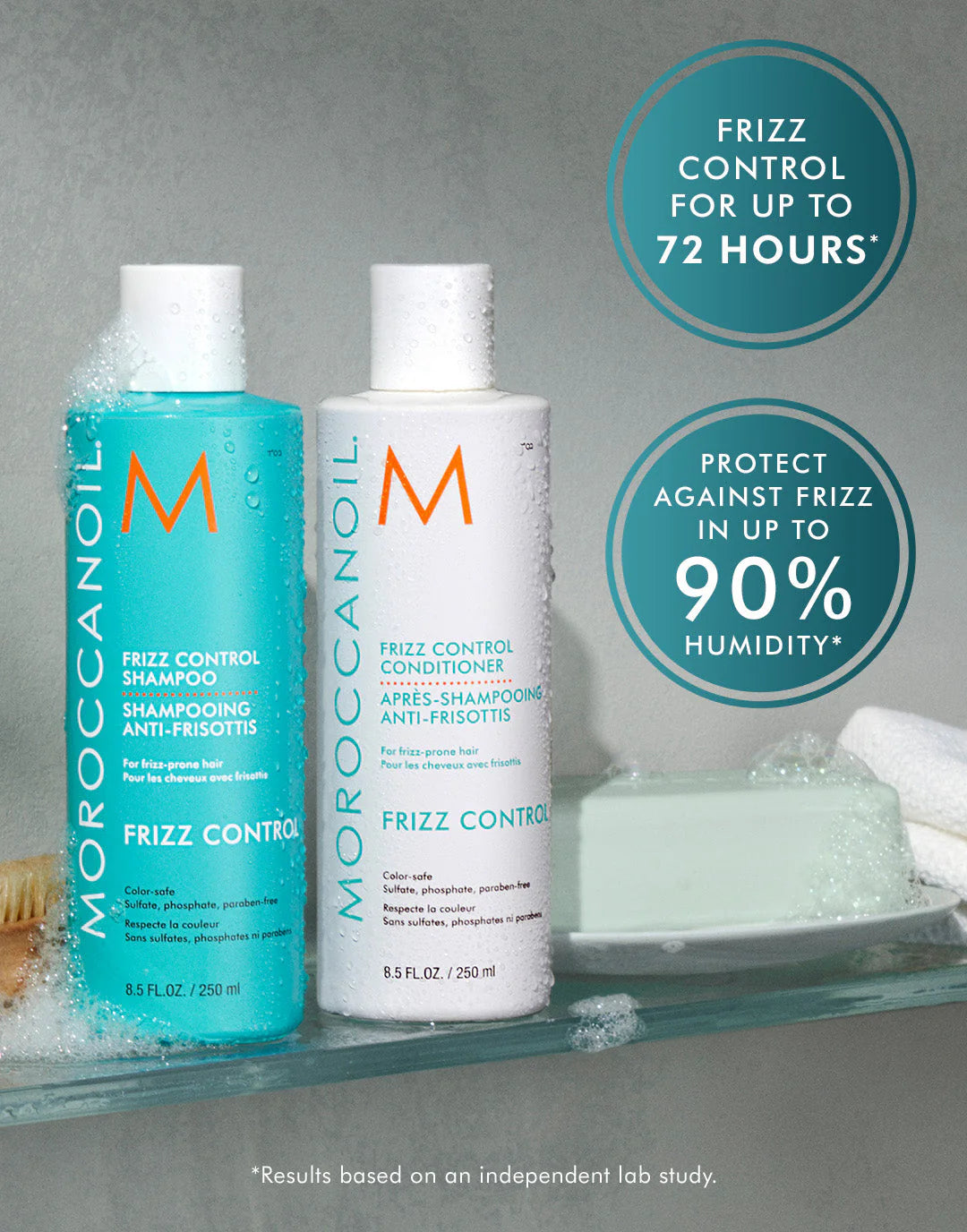 Frizz Control Shampoo Conditioner Liter Bundle