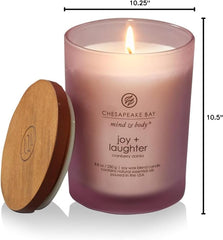 Candle Medium Jar Candles Joy Laughter Cranberry Dahlia and Confidence Freedom Oak Moss Amber 2 Count Home Décor