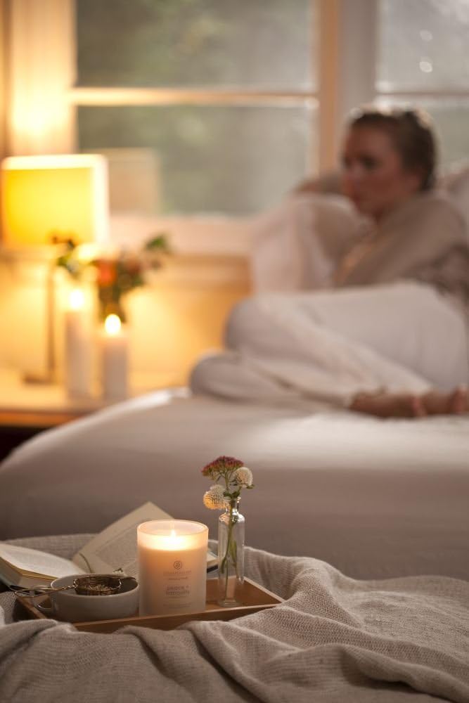 Candle Scented Candle Peace Tranquility Cashmere Jasmine Medium Jar Home Décor
