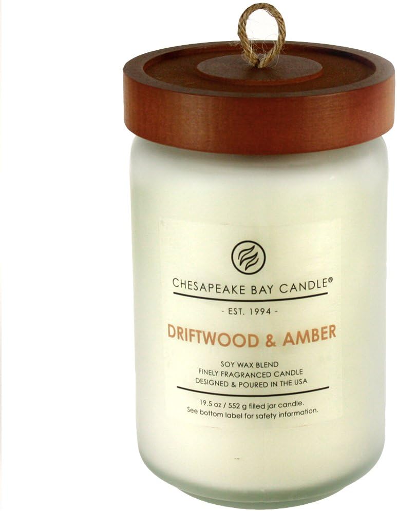 Candle Scented Candle Driftwood Amber Large Jar