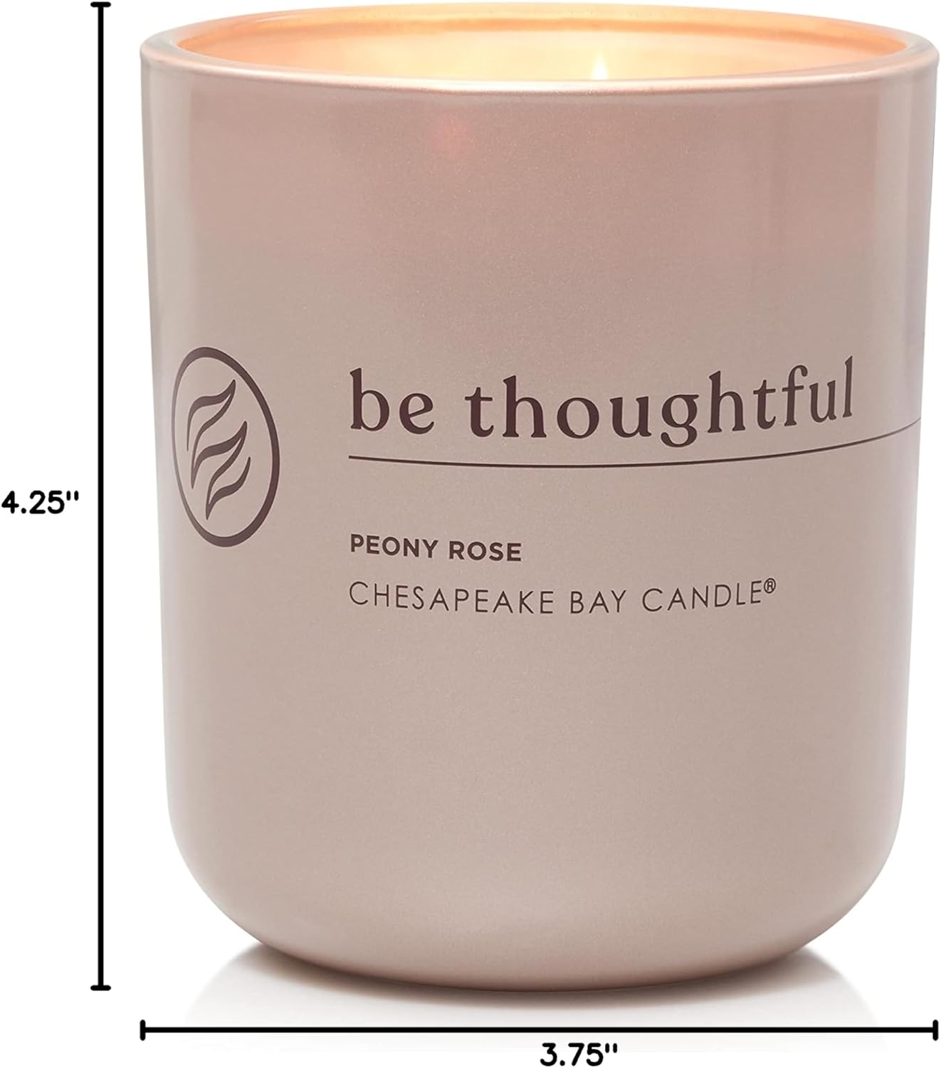 Candle Intentions Collection Candle Be Thoughtful Show yourself care Peony Rose 13 oz Home Décor