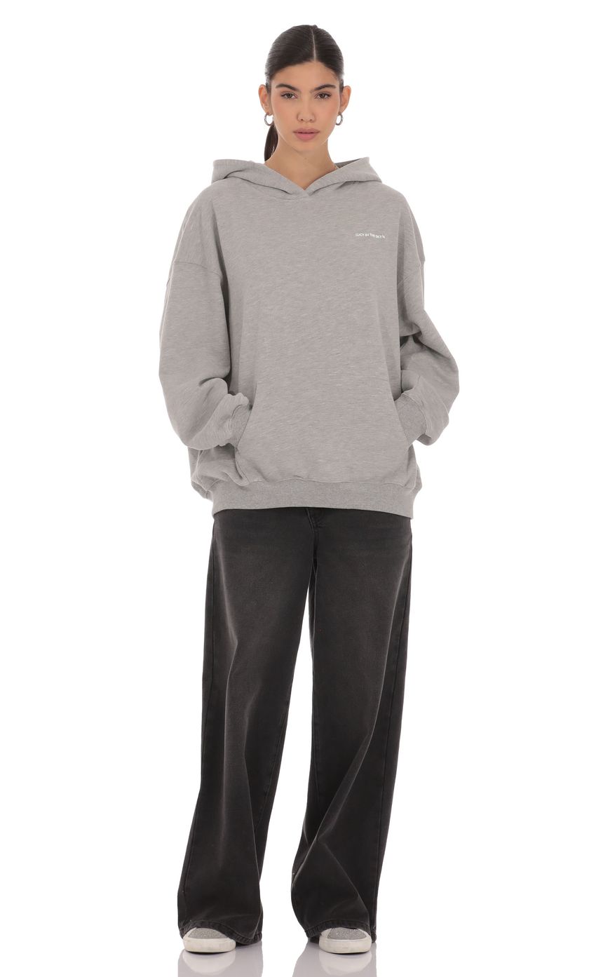 Fleece Lucy Hoodie in Grey
