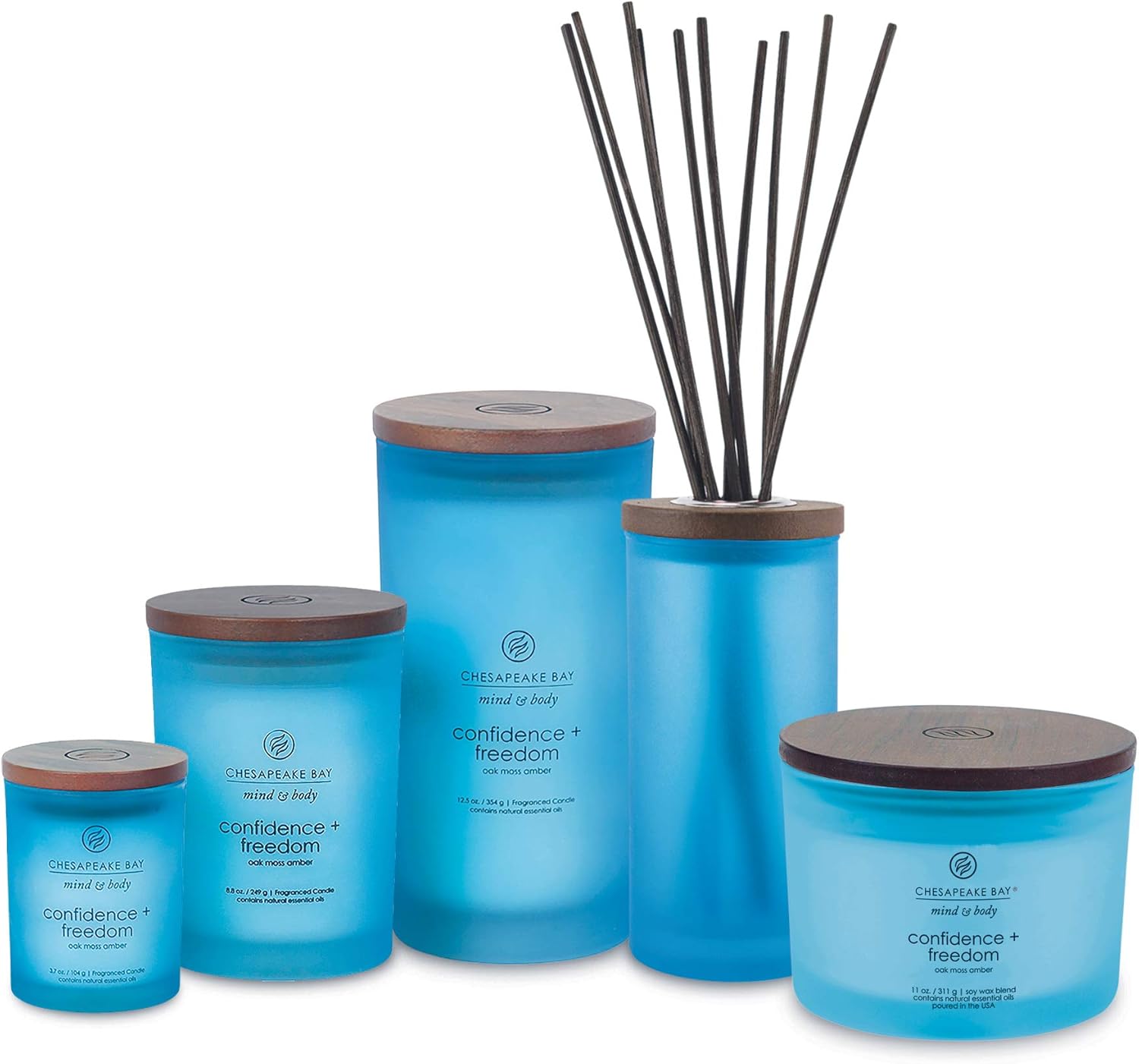 Candle Reed Diffuser Confidence Freedom Oak Moss Amber