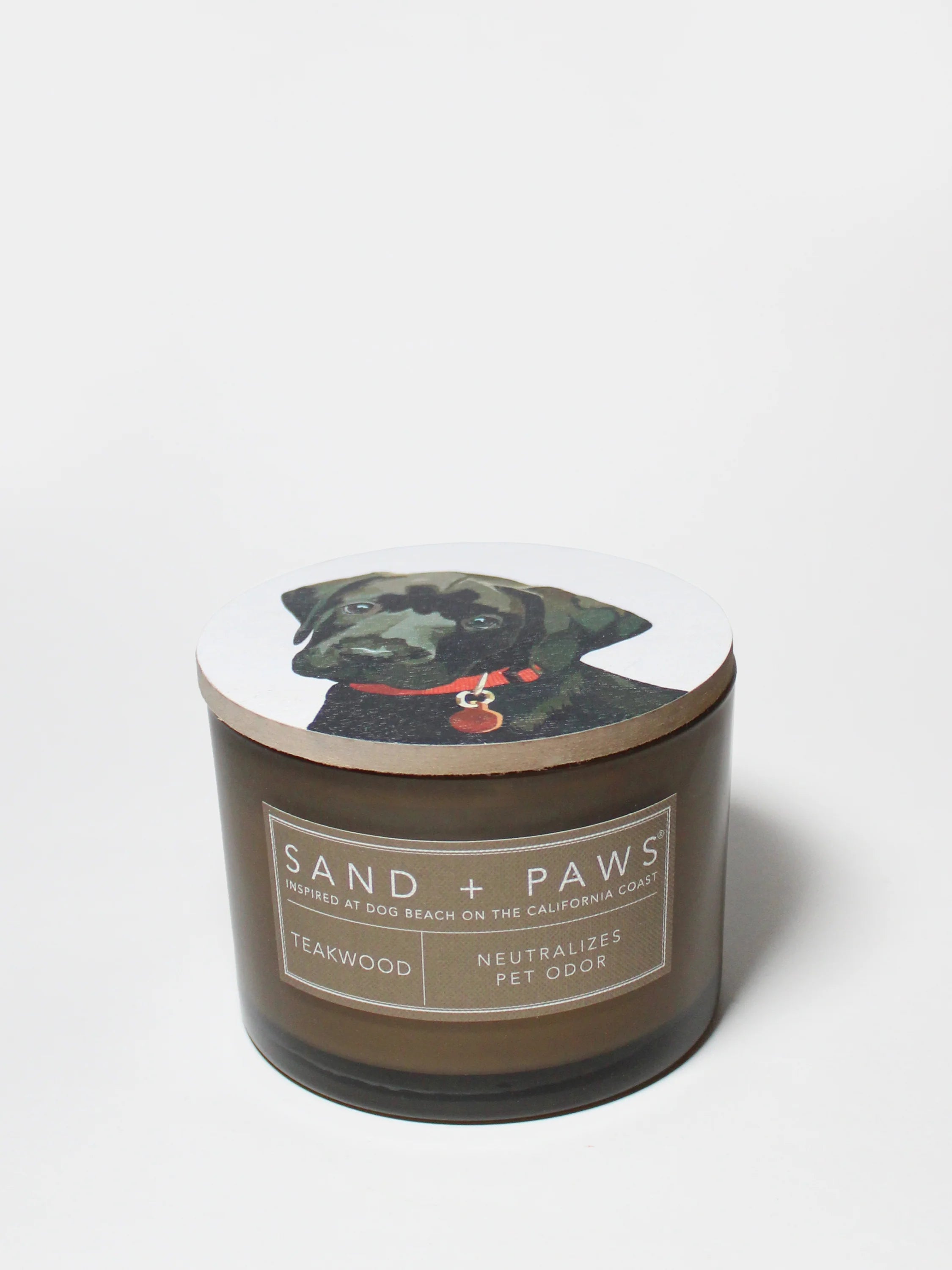 Sand + Paws Teakwood 12 oz scented candle