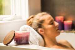 Candle Mind Body Serenity Scented Candle Pause with Pure Essential Oils Lavender and Sage Medium