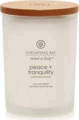 Candle Scented Candle Peace Tranquility Cashmere Jasmine Medium Jar Home Décor