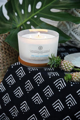 Candle 3 Wick Scented Candle Sea Salt Coconut Coffee Table Jar