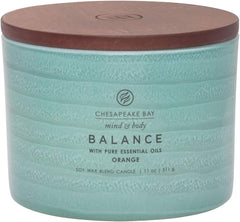 Candle Mind Body Serenity Scented Candle Balance with Pure Essential Oils Orange Coffee Table