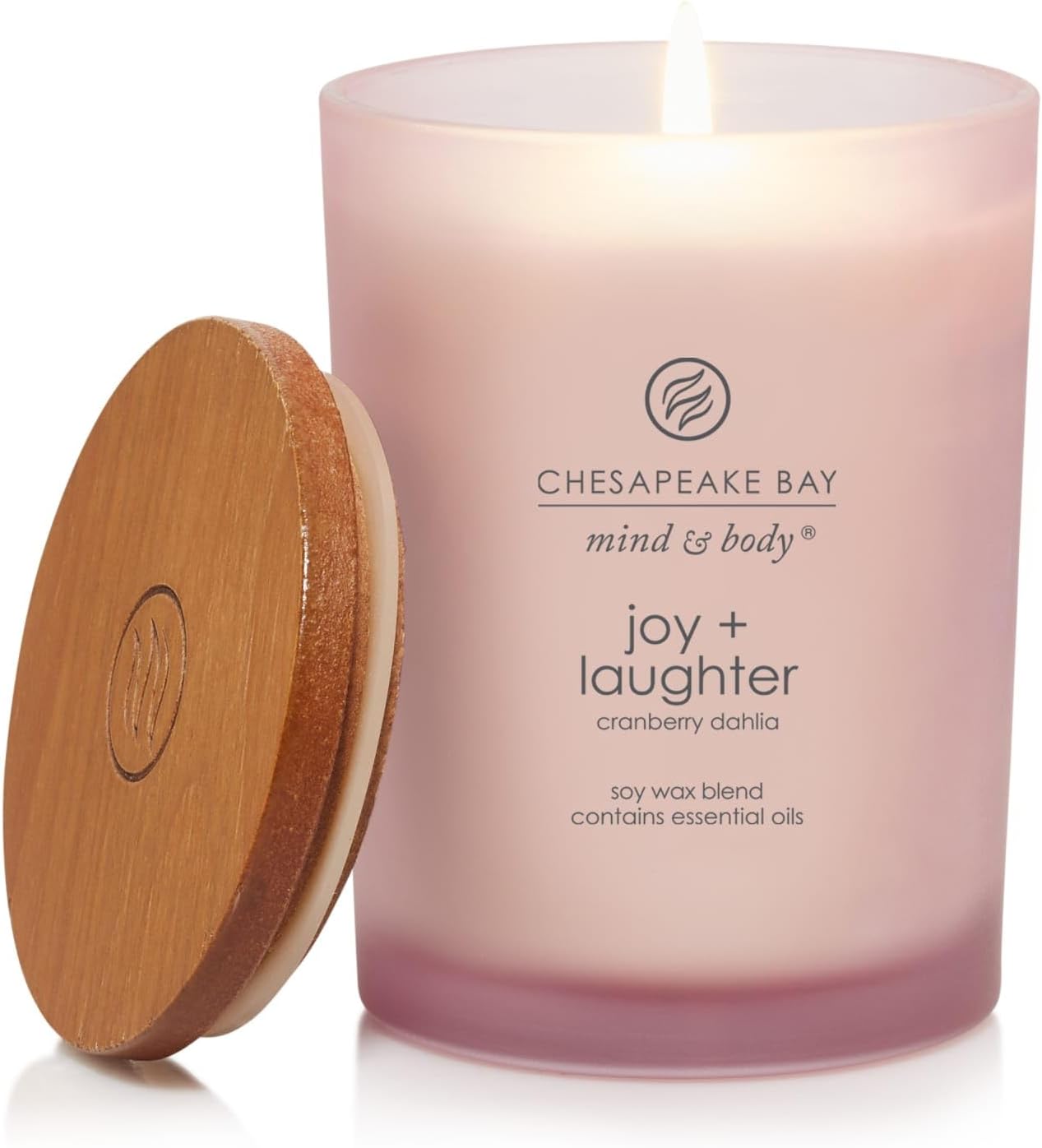 Candle Scented Candle Joy Laughter Cranberry Dahlia Medium Home Décor