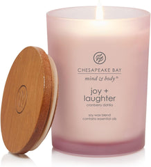 Candle Scented Candle Joy Laughter Cranberry Dahlia Medium Home Décor