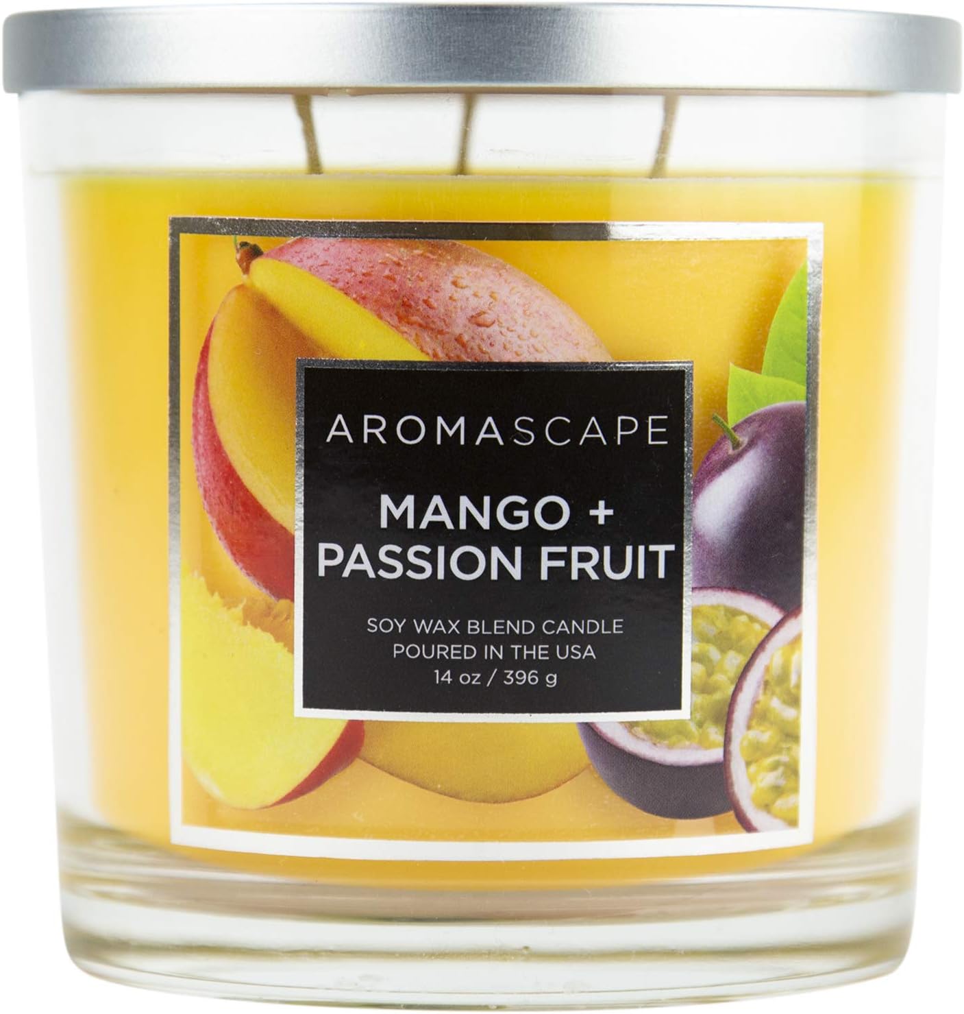 Aromascape 3 Wick Scented Jar Candle Mango Passion Fruit