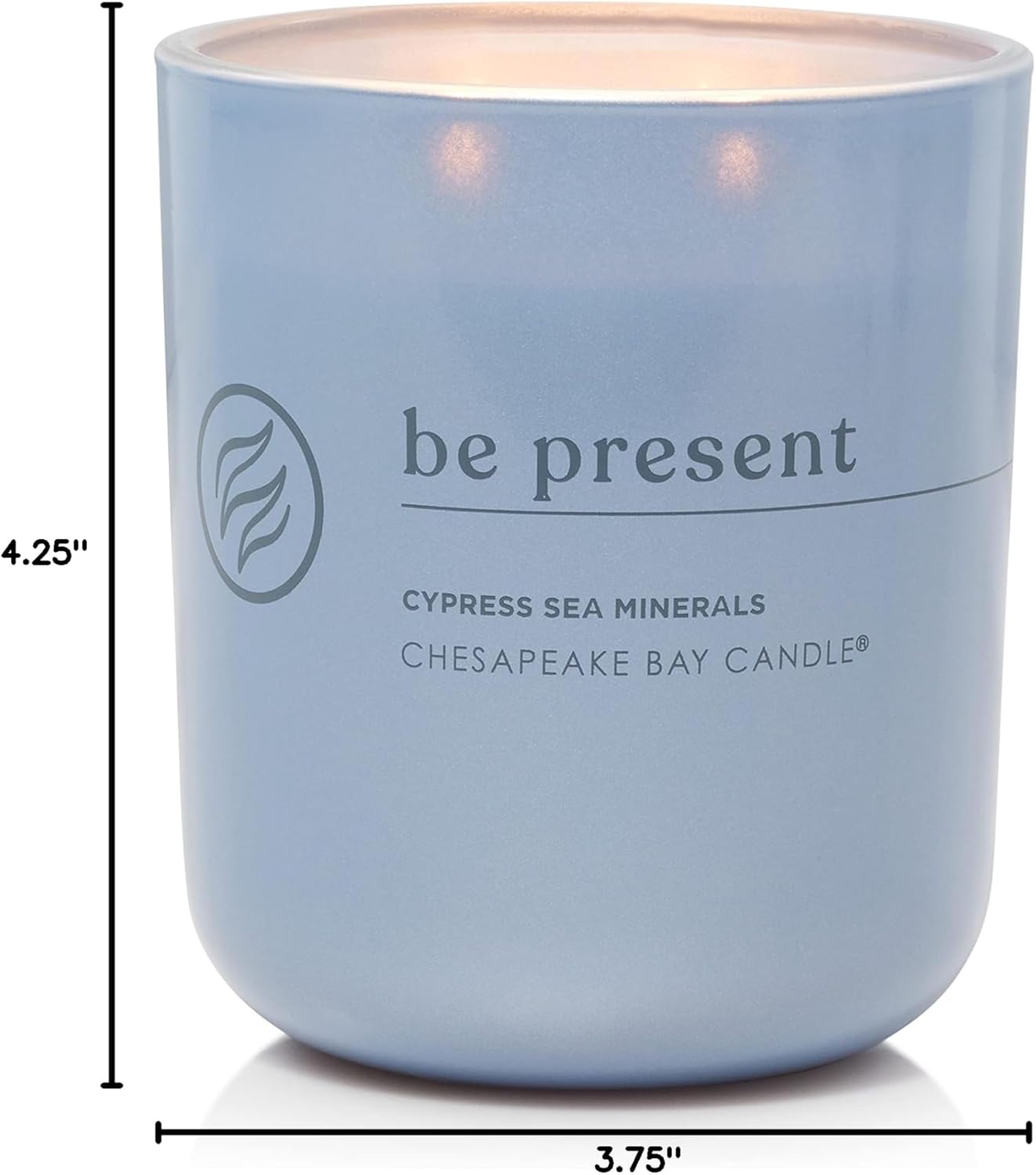 Candle Intentions Collection Candle Be Present Live in the moment Cypress Sea Minerals 13 oz Home Décor