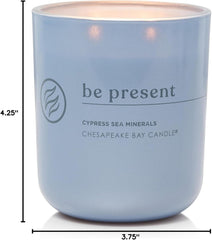 Candle Intentions Collection Candle Be Present Live in the moment Cypress Sea Minerals 13 oz Home Décor