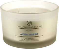 Candle PT18458 3 Wick Scented Candle Aqua Marine Waterlily Seagrass Coffee Table Jar Brown